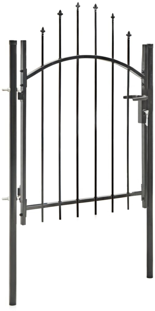 vidaXL Gartentor Stahl 1x1,5 m Schwarz 143058 Bild 1