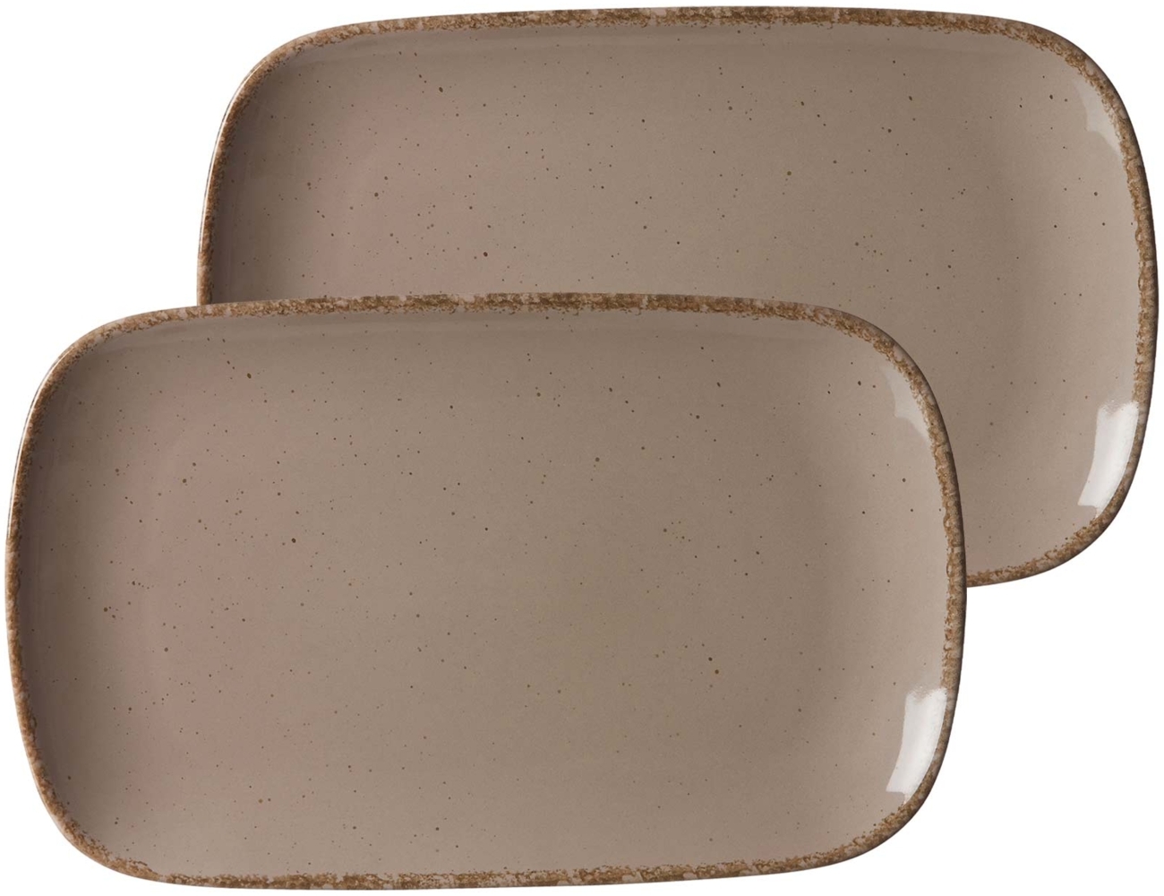Ritzenhoff & Breker Casa Platte 33 x 20 cm 2er Set grau - DS Bild 1