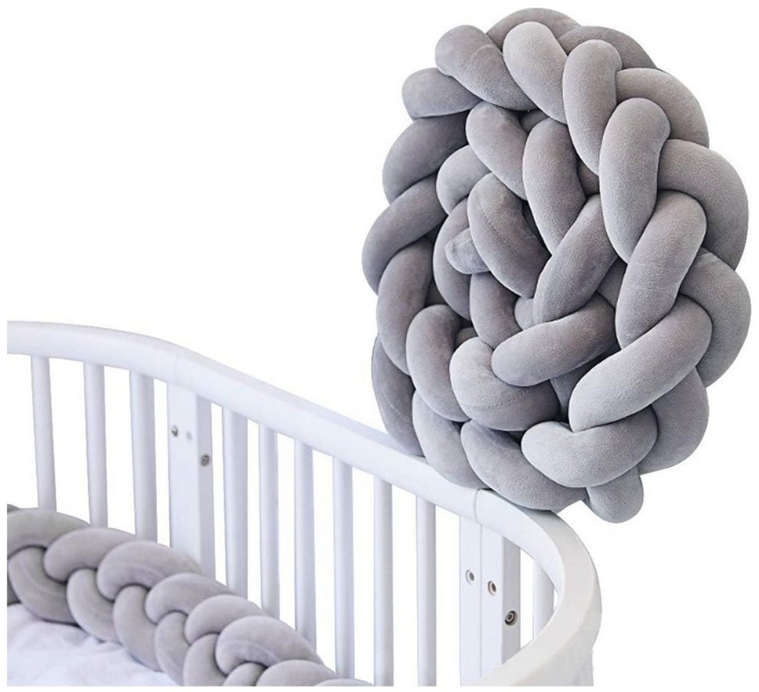 NUODWELL Nestchenschlange Twist Weave Baby Kopfschutz Bettumrandung Bild 1