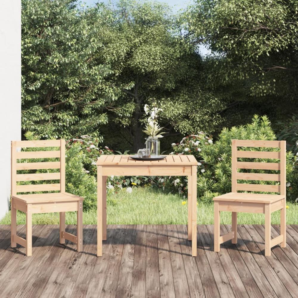 3-tlg. Garten-Bistro-Set Massivholz Kiefer Bild 1