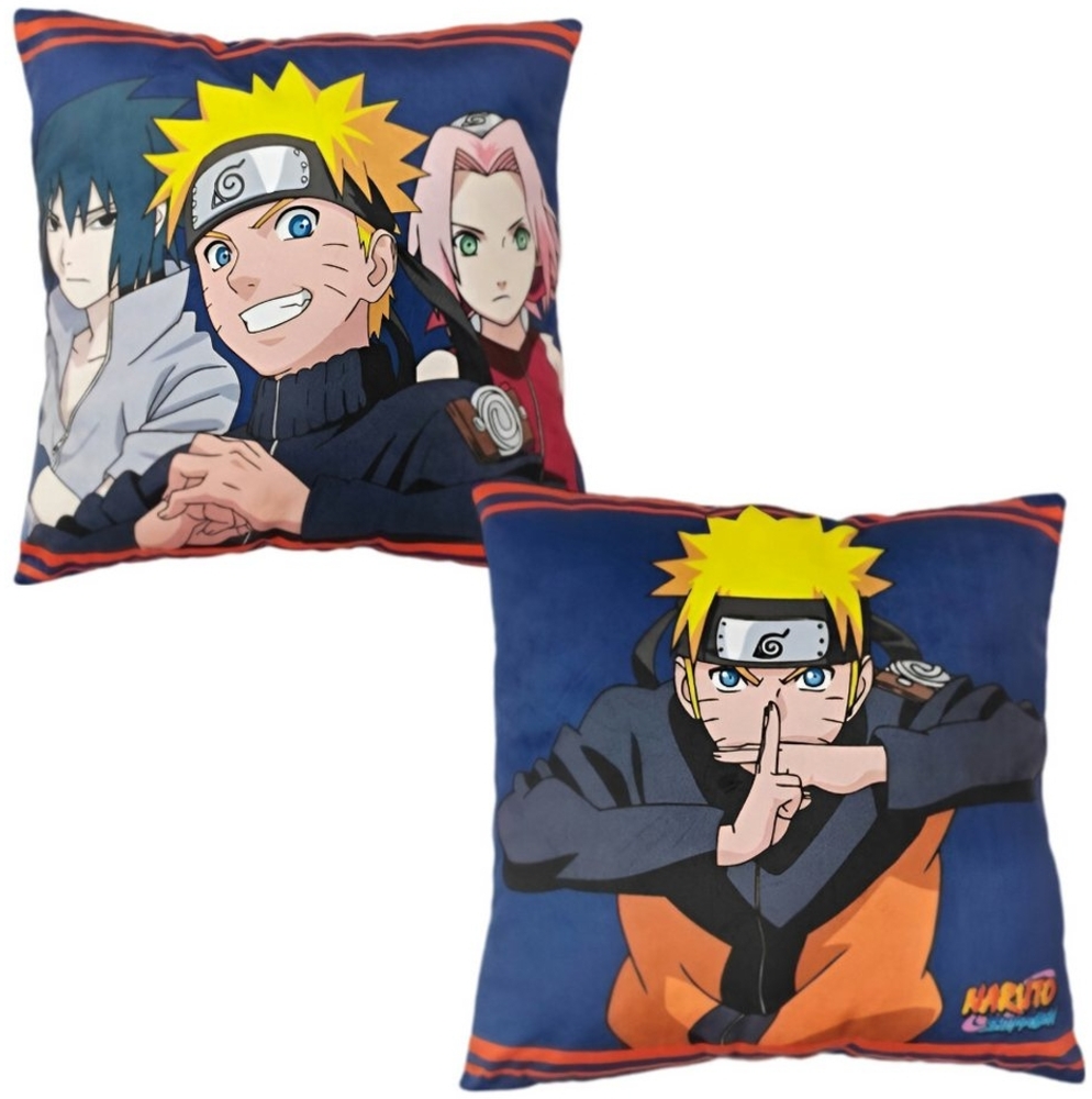 Naruto Dekokissen Anime Naruto Shipudden Sasuke Sakura Velours Kissen 40x40 cm Bild 1