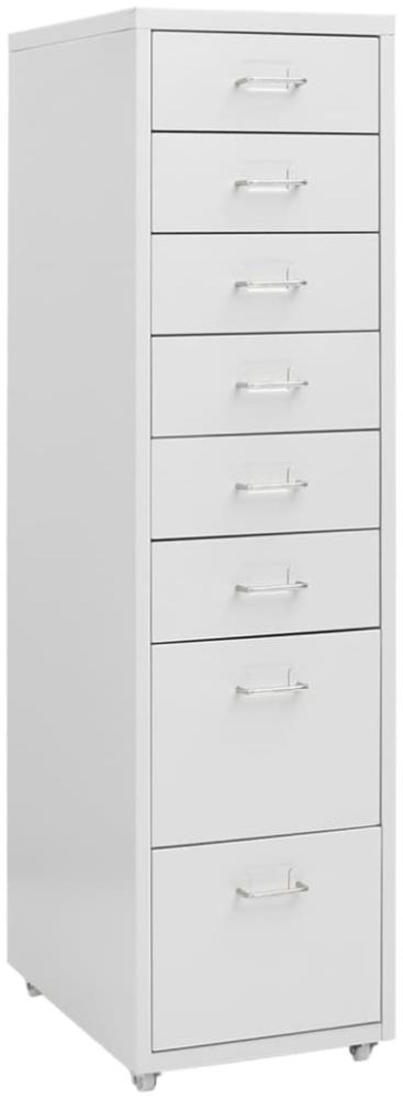 vidaXL Aktenschrank mit Rollen Grau 28x41x109 cm Metall 335921 Bild 1