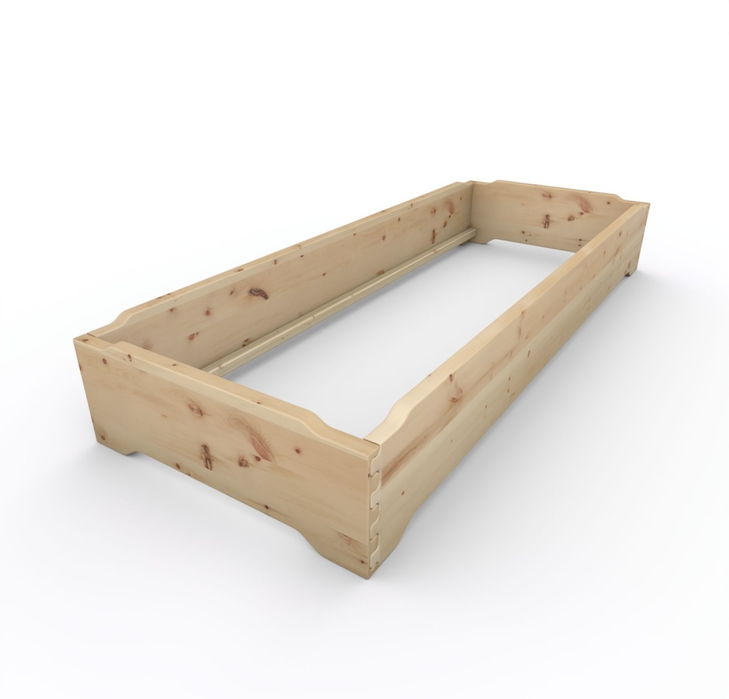 Stapelbett Holzbett (Zirbe) "Gäste-Edi" 80 x 220 cm 33 cm Zirbenbett Gästebett Bild 1