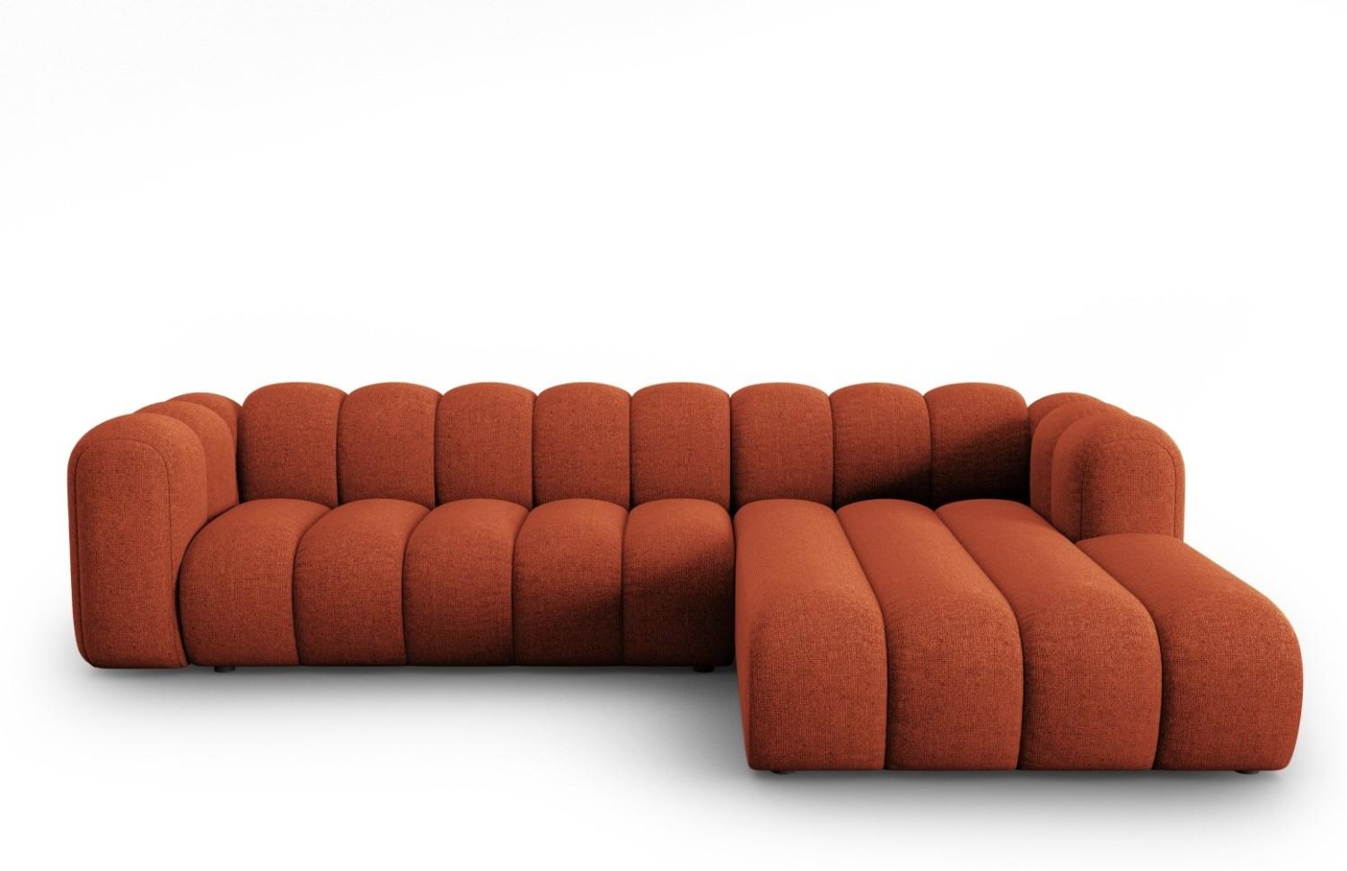 Micadoni Modulares Ecksofa Lupine 4-Sitzer Rechts Chenille Terrakotta Bild 1