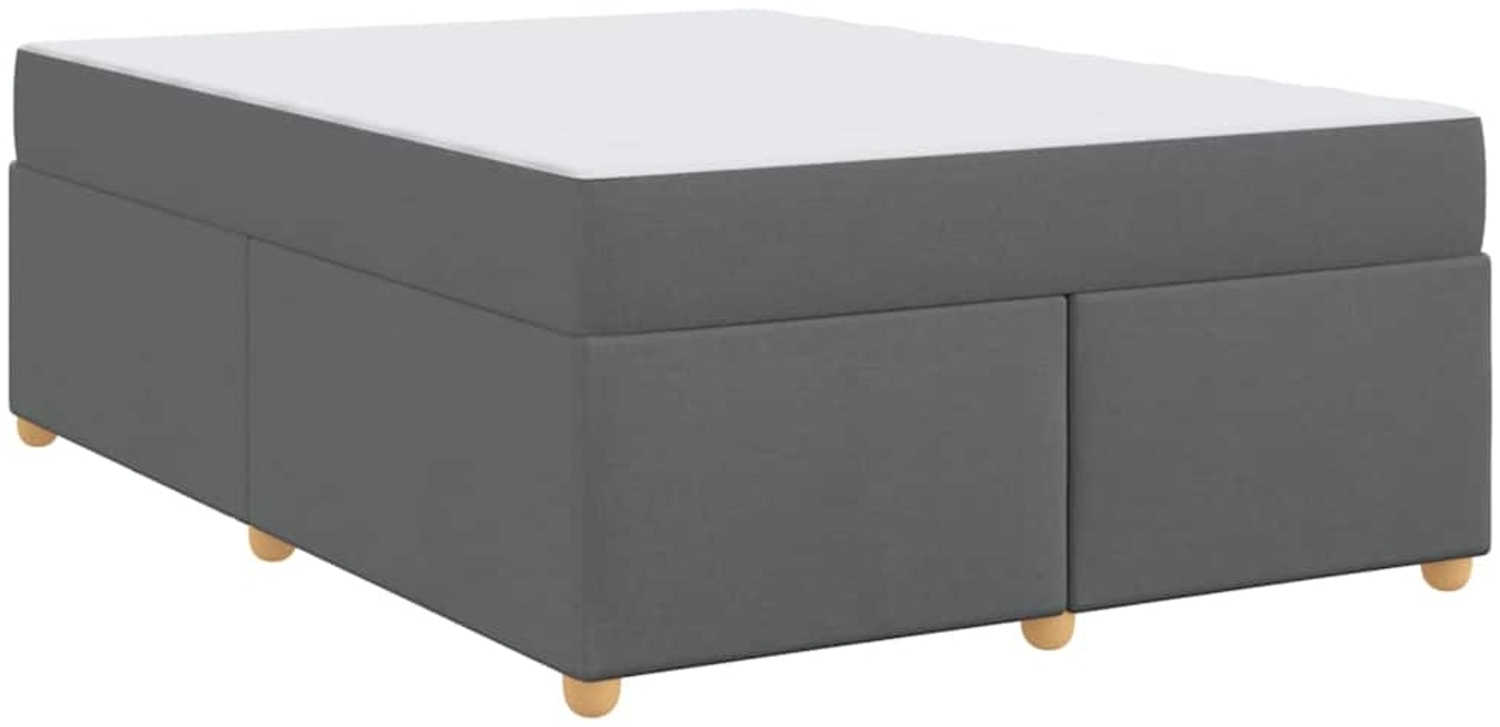 vidaXL Bettrahmen mit Matratze Dunkelgrau 160 x 200 cm Stoff 3399364 Bild 1