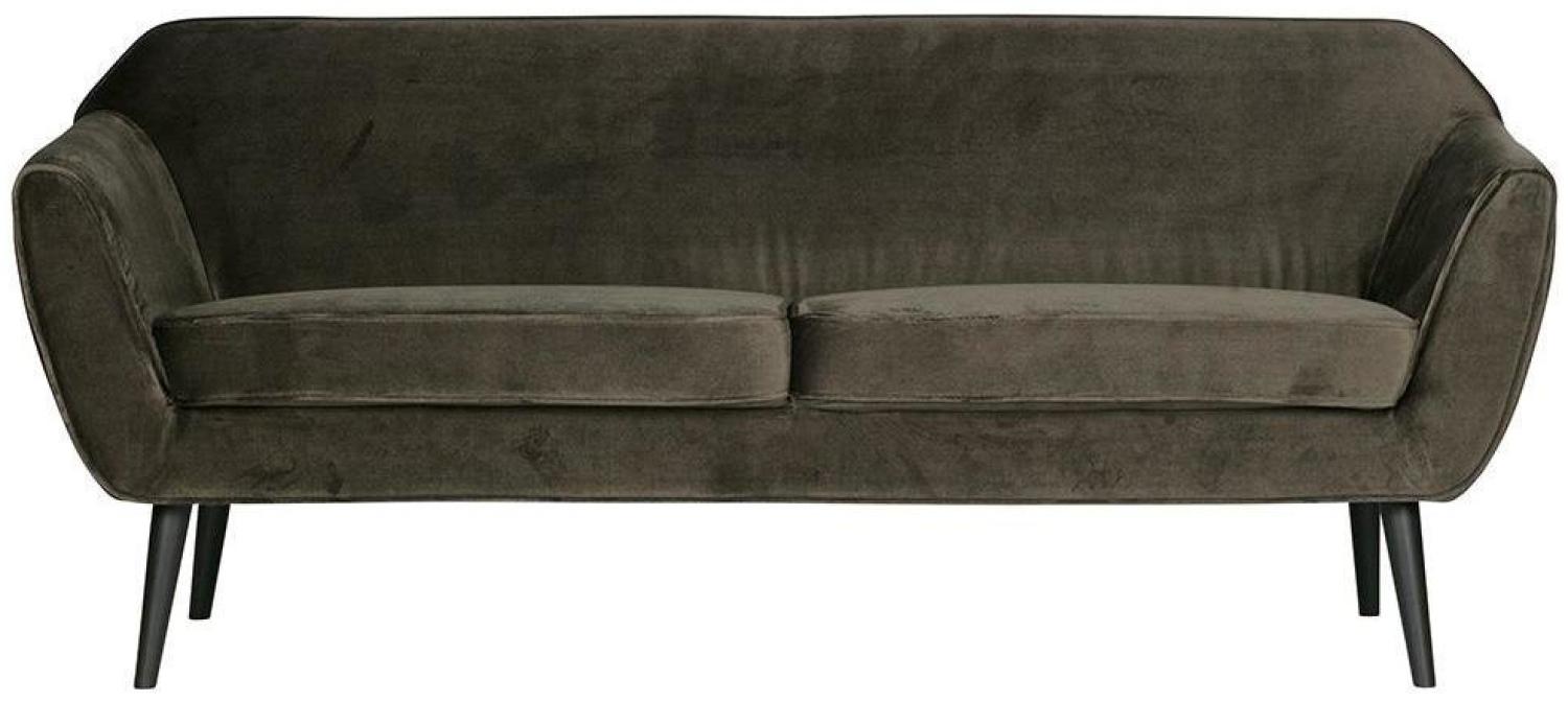 Woood Rocco Sofa Samt Grün 2-Sitzer Bild 1