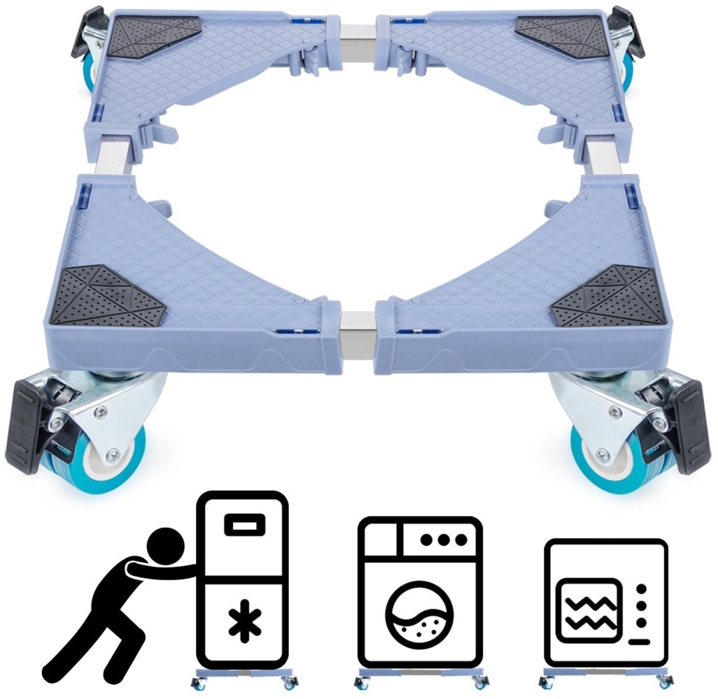 Homewit Waschmaschinenunterschrank Waschmaschine Sockel Untergestell für Kühlschrank (Set, 1-St, Podeste & Rahmen für Waschmaschinen) Verstellbare Sockel für Trockner, Waschmaschine und Kühlschrank Bild 1