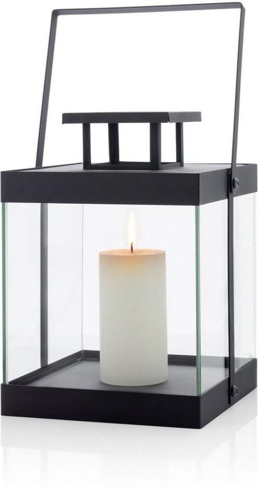 Blomus Laterne FINCA, Indoor-Laterne, klein, Windlicht, Glas, Stahl pulverbeschichtet, Schwarz, 29. 5 cm, 63686 Bild 1