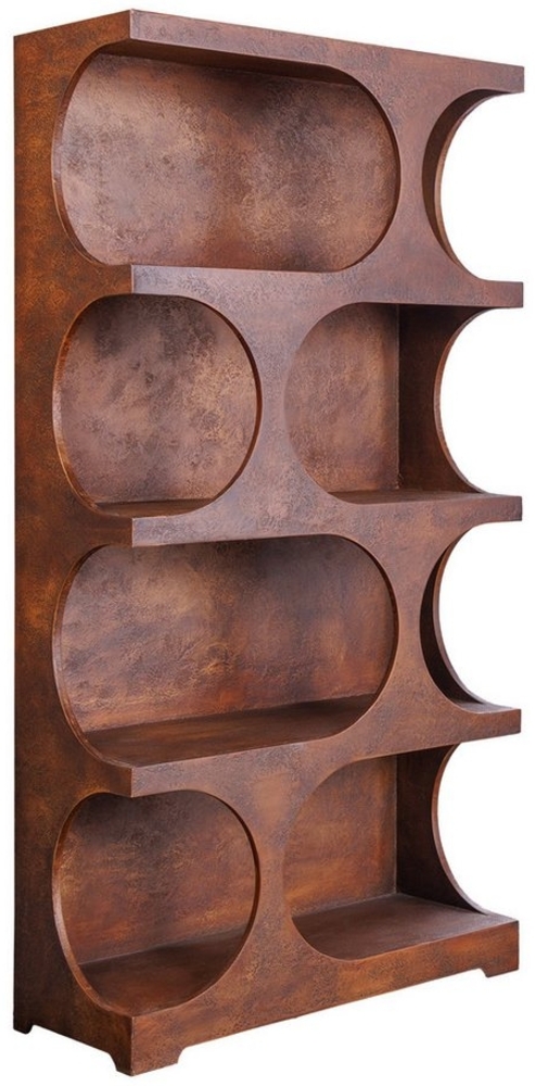 riess-ambiente Standregal ART AMBIENTE 180cm kupfer · Raumteiler im Edelrost-Design, Einzelartikel 1-tlg, Wohnzimmer · Beton-Oberfläche · 4 Fächer · abstrakte Optik · Modern Bild 1