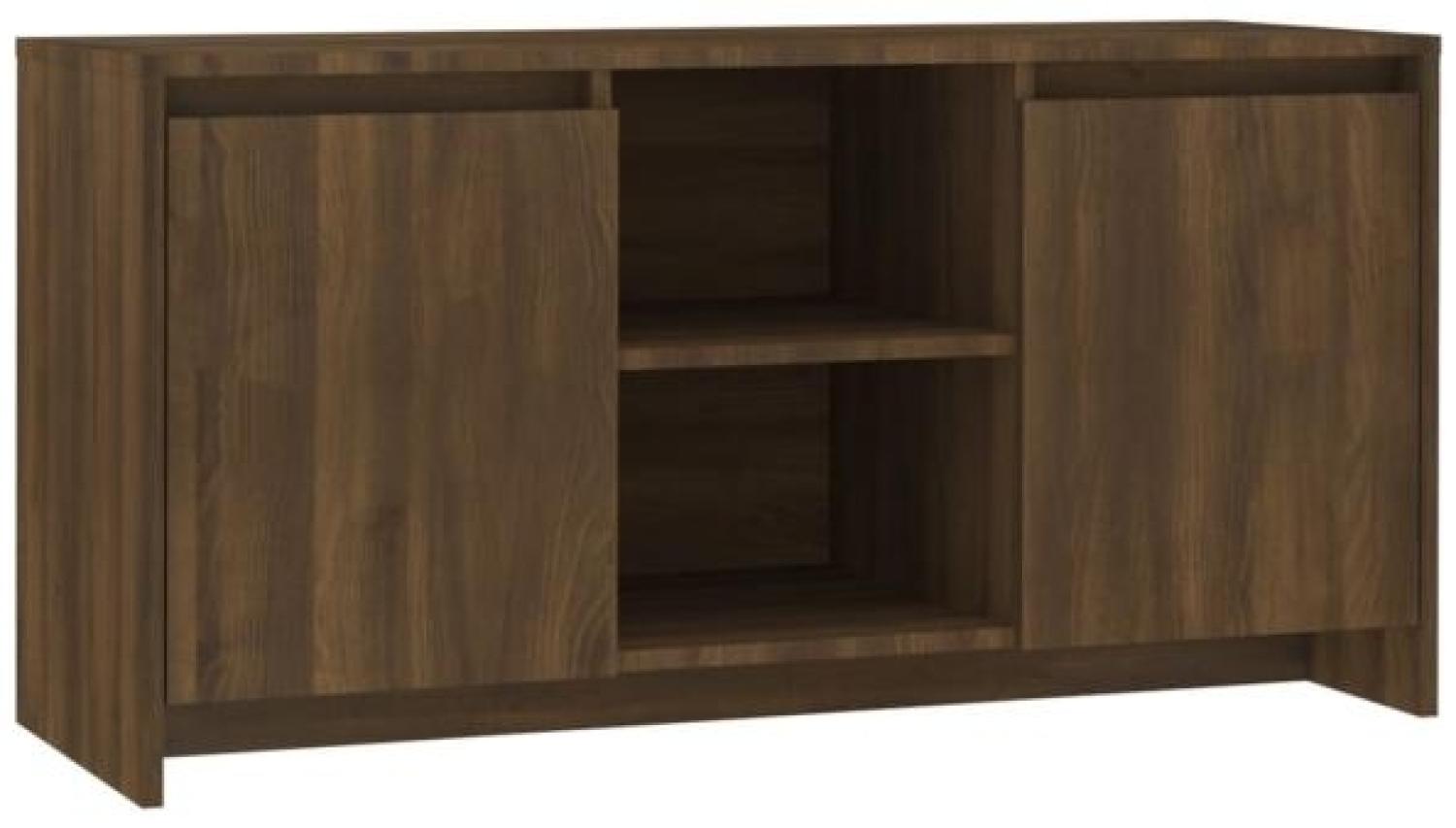 TV-Schrank Braun Eiche-Optik 102 x 37,5 x 52,5 cm Spanplatte [813022] Bild 1