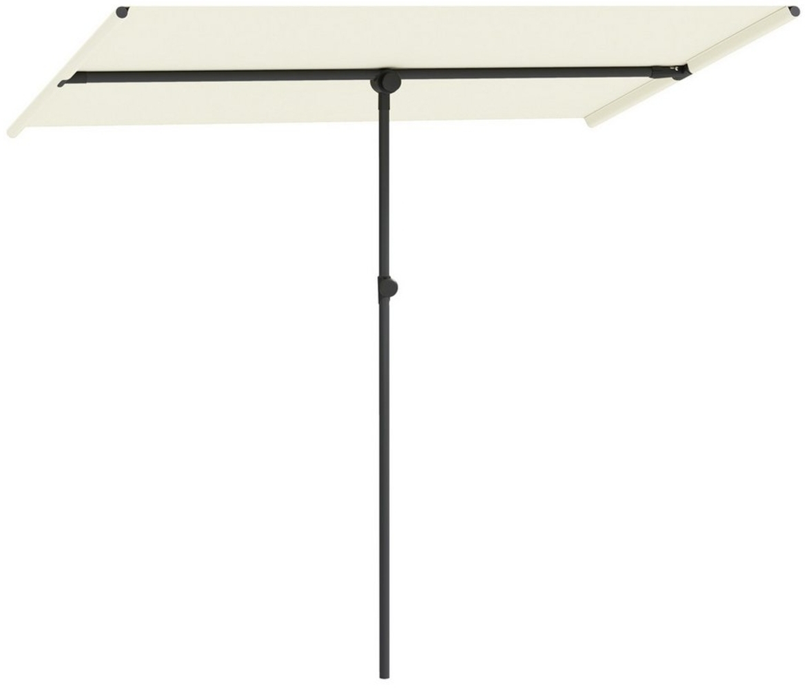 Outsunny Sonnenschirm 180 Grad drehbar, mit Aluminium-Mast, LxB: 205x150 cm, höhenverstellbar Gartenschirm, Marktschirm, für Balkon, 150x205cm Beige Bild 1