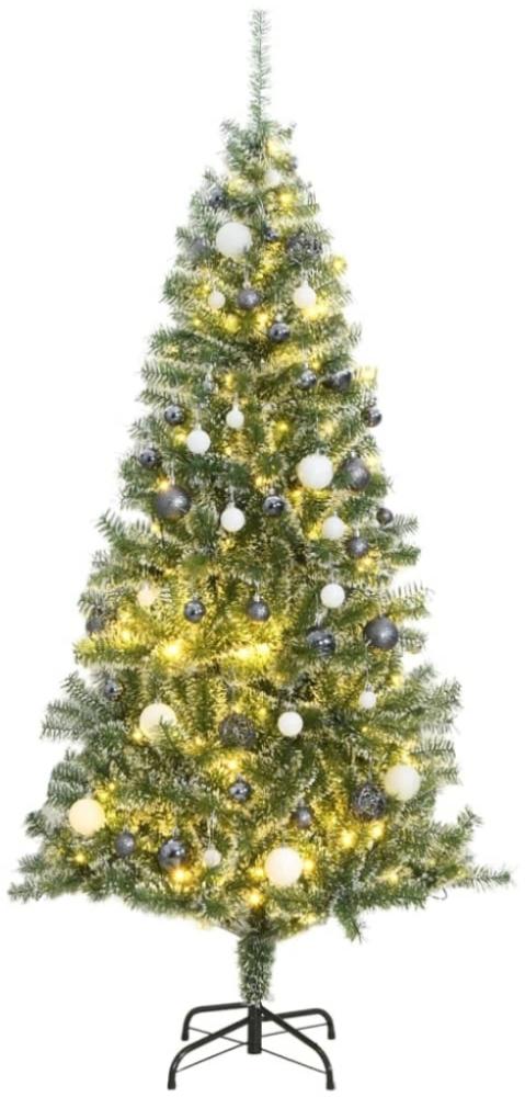 vidaXL Künstlicher Weihnachtsbaum 300 LEDs & Kugeln Beschneit 240 cm 3210163 Bild 1