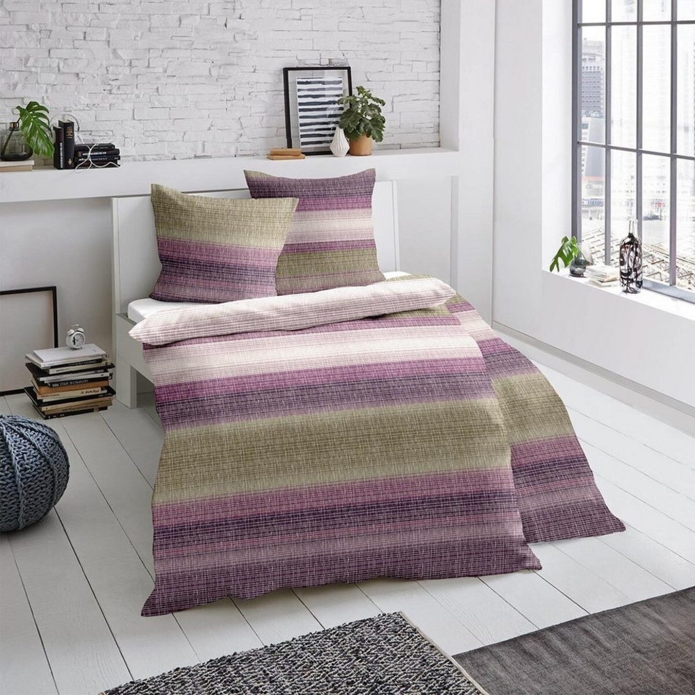 TRAUMSCHLAF Bettwäsche Elverum, Biber, 2 teilig, Biberbettwäsche weich und kuschelig Bild 1