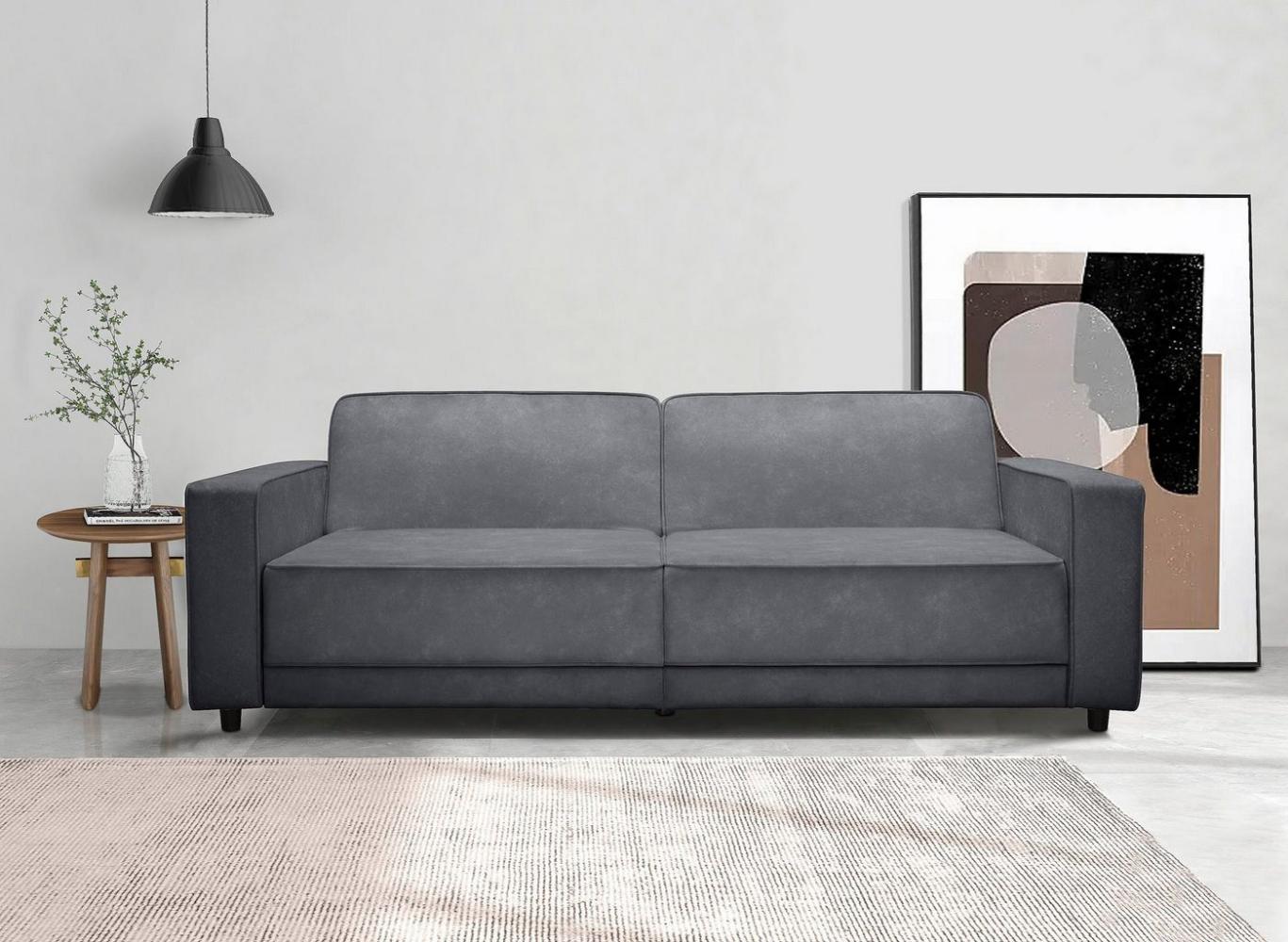 Dorel Home 3-Sitzer Allie Schlafsofa 225 cm, Bett-Funktion (108/190cm), trendiger Cord o. pflegeleichter Velours Bild 1