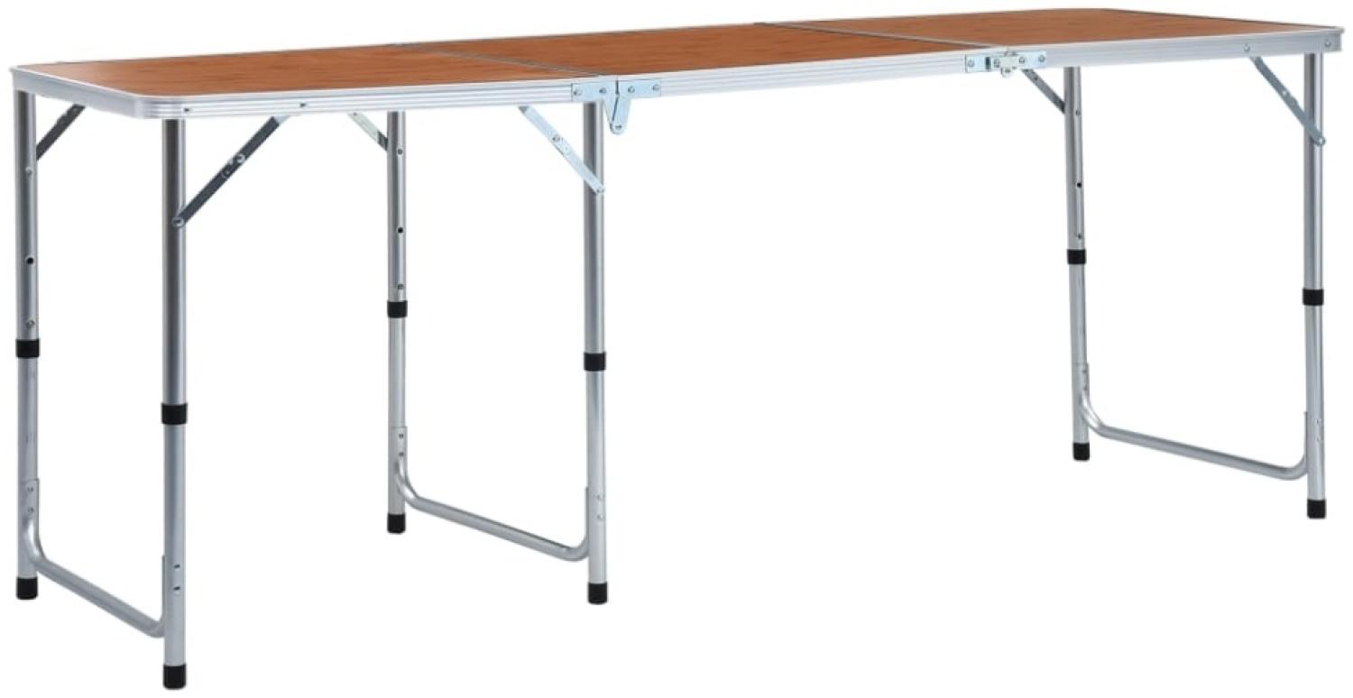 vidaXL Klappbarer Campingtisch Aluminium 180 x 60 cm 48174 Bild 1