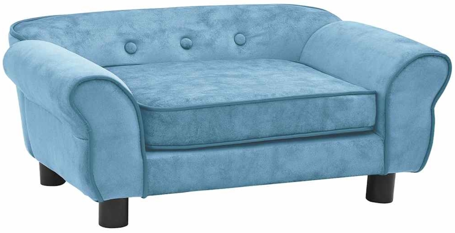 vidaXL Hundesofa Türkis 72x45x30 cm Plüsch 171043 Bild 1