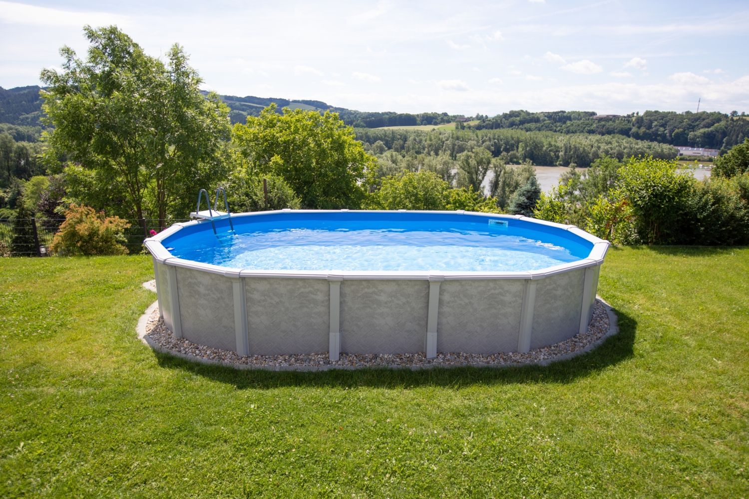 Steinbach Stahlwand Swimming Pool Set "Grande oval", 732 x 366 x 135 cm, ohne Zubehörset Bild 1