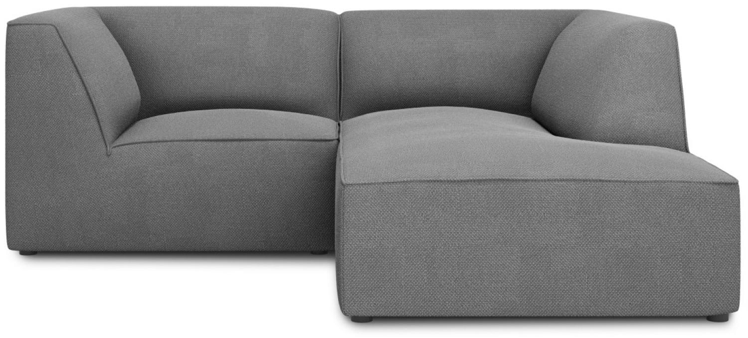 Micadoni 3-Sitzer Modular Ecke rechts Sofa Ruby | Bezug Grey | Beinfarbe Black Plastic Bild 1