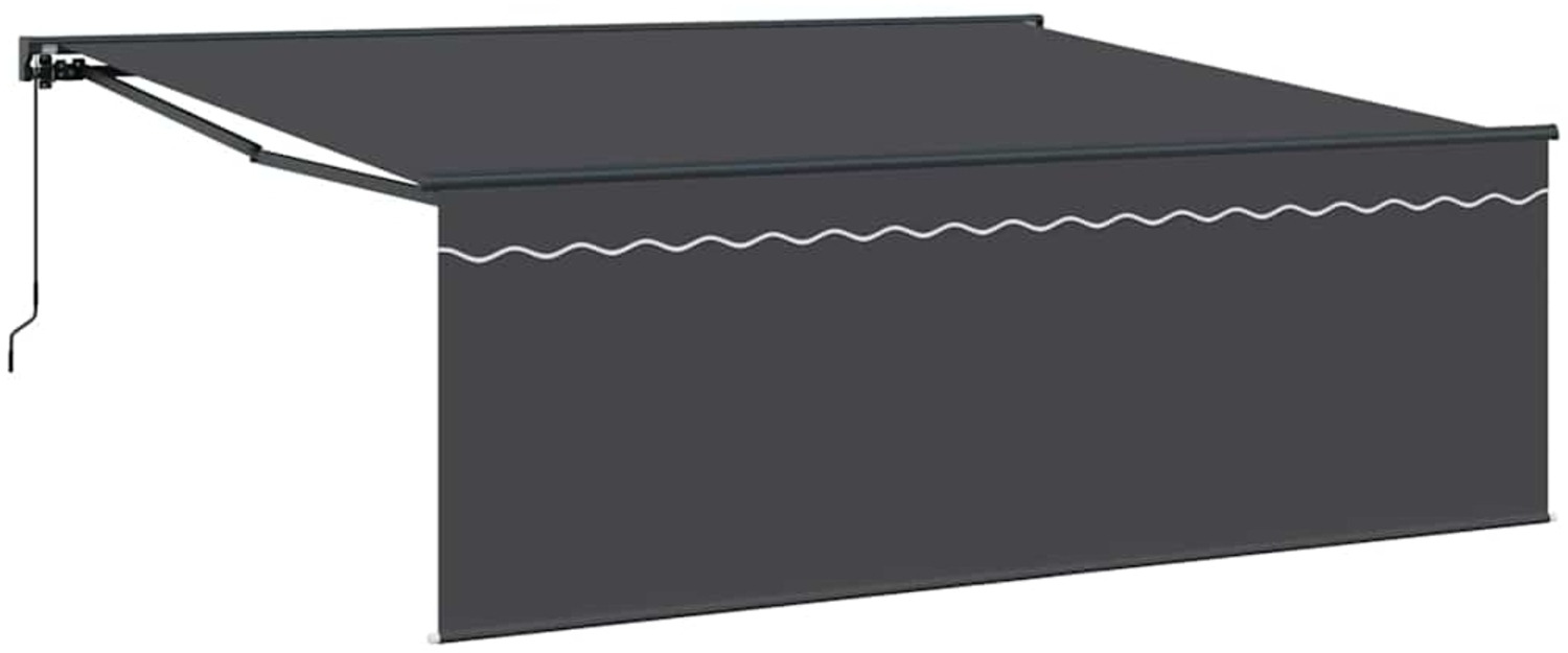 vidaXL Einziehbare Markise Orange und Weiß 350x250 cm Stoff 3330215 Bild 1