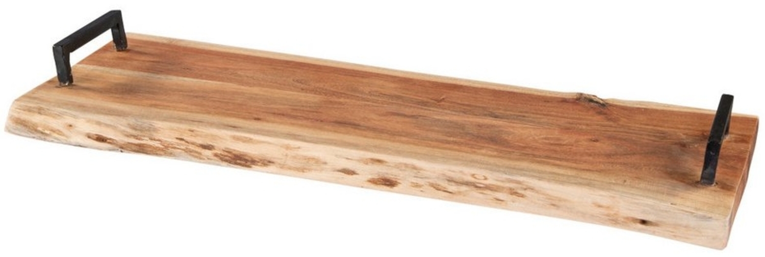 Deko-Holzbrett - braun - mit Griffen - ca. 55 x 20 x 5 cm Bild 1