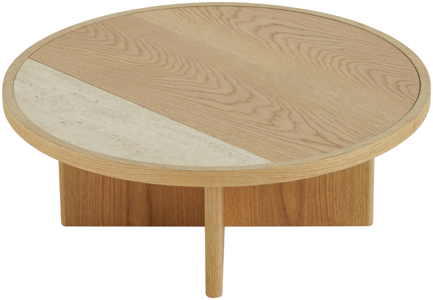 Bronx71 Couchtisch Maeva Ø80 cm Eiche hell Bild 1