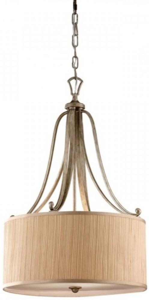 Elstead Lighting Abbey 3-Light Pendelleuchte Beige 3-flammig E27 Bild 1