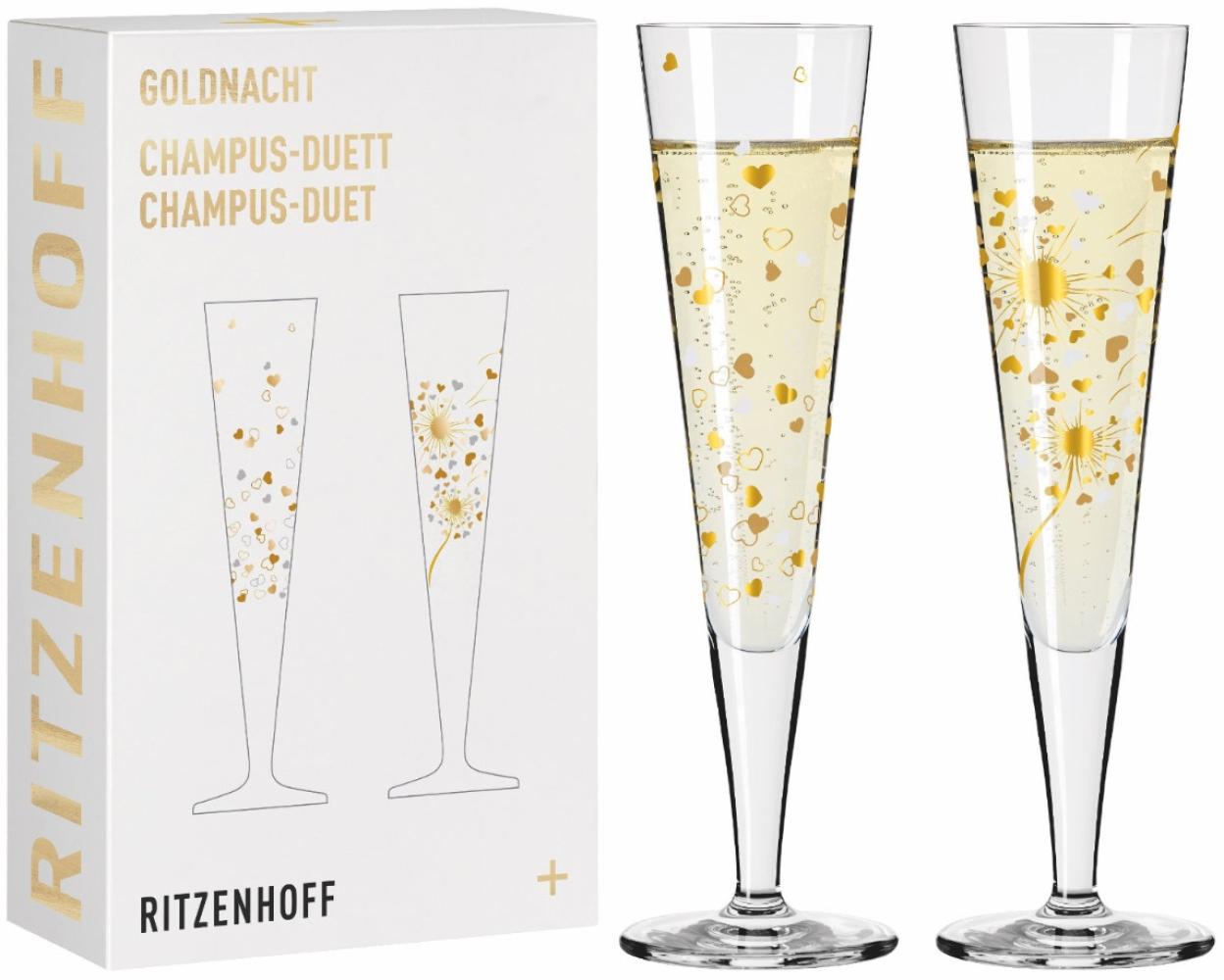 Ritzenhoff 6031007 Champagnerglas-Set F24 GOLDNACHT Ana Vasconcelos 2024 Bild 1