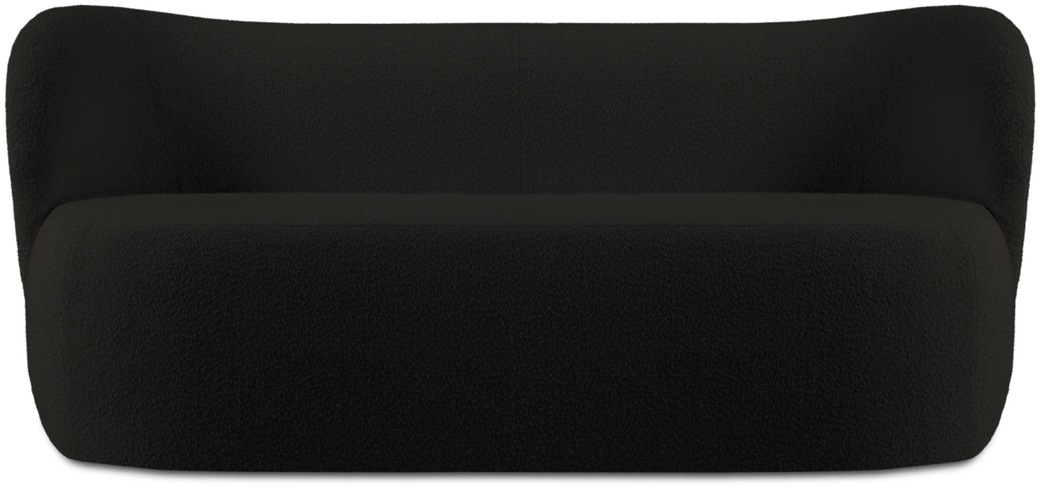 Micadoni Sofa Saamit 3-Sitzer Boucle Schwarz Bild 1