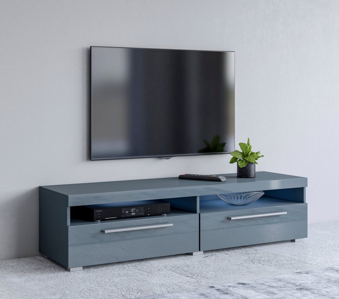 INOSIGN Lowboard India,Breite 140 cm, stilvolle Fernsehschrank mit offenen Fächern, TV-Board ohne Beleuchtung, TV-Kommode mit viel Stauraum Bild 1