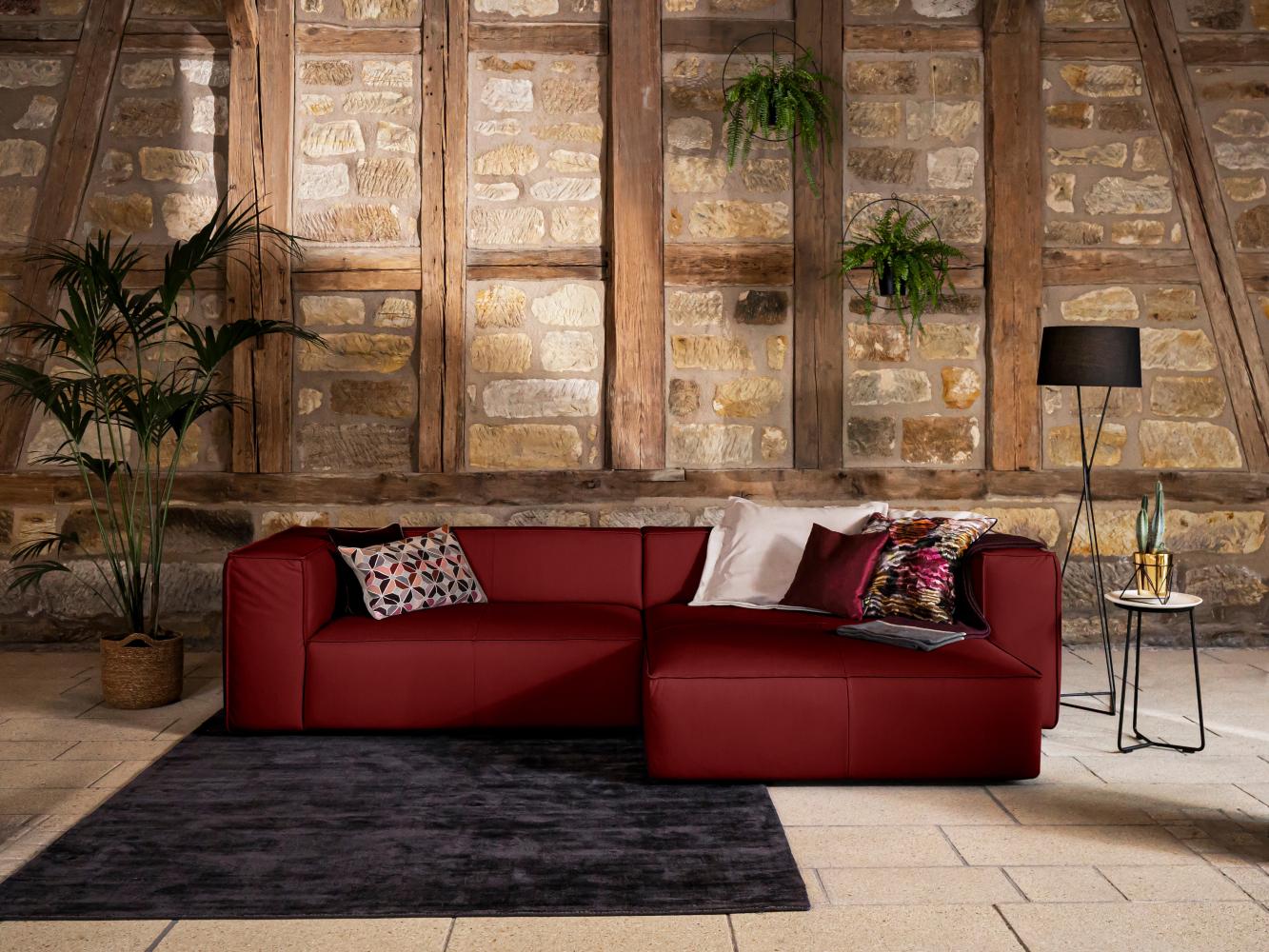 W. Schillig 18050 around-the-block II Ecksofa Leder Rot 300 x 164 x 66 cm Bild 1