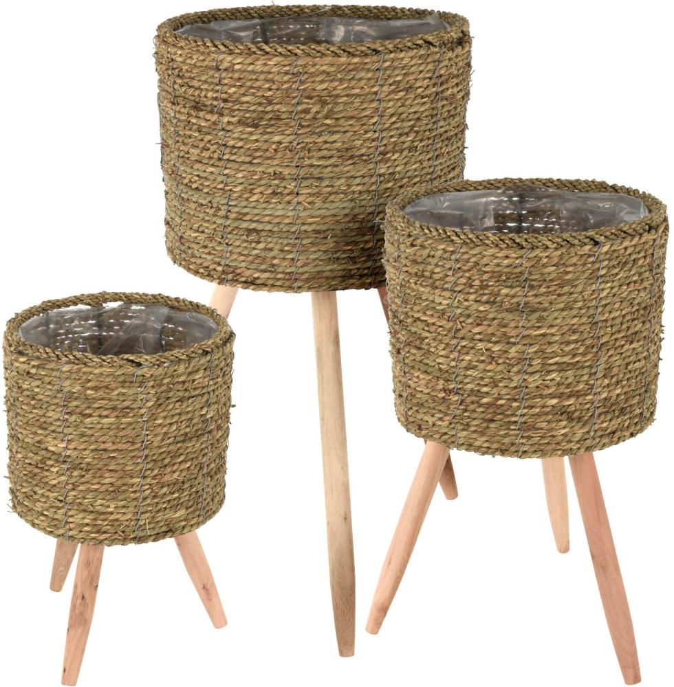 Blumenständer aus Jute NATUREL, 3er-Set Bild 1