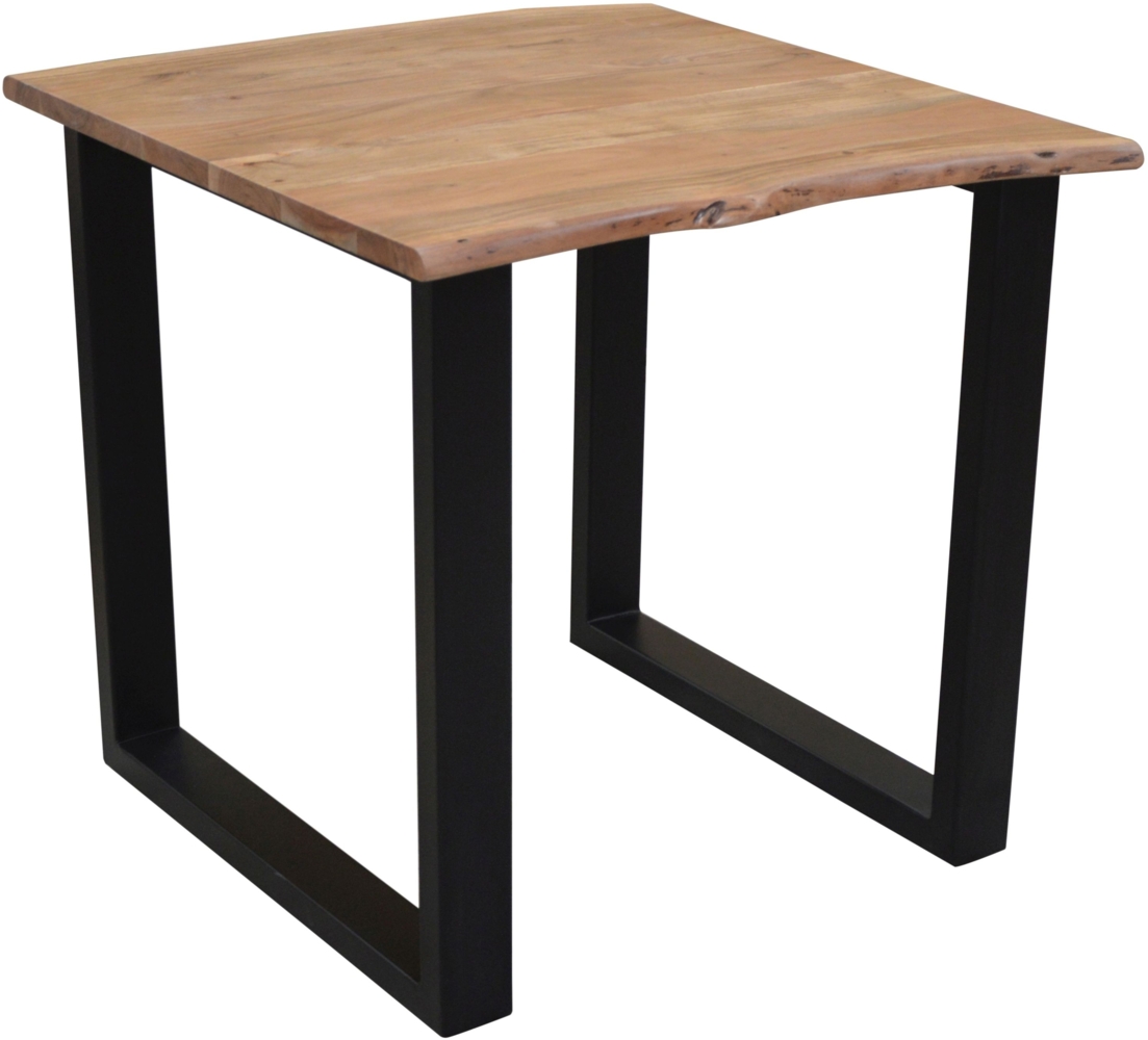 SIT Tisch 80 x 80 cm, Gestell schwarz, Platte natur TABLES & CO, Platte natur, Gestell antikschwarz Bild 1