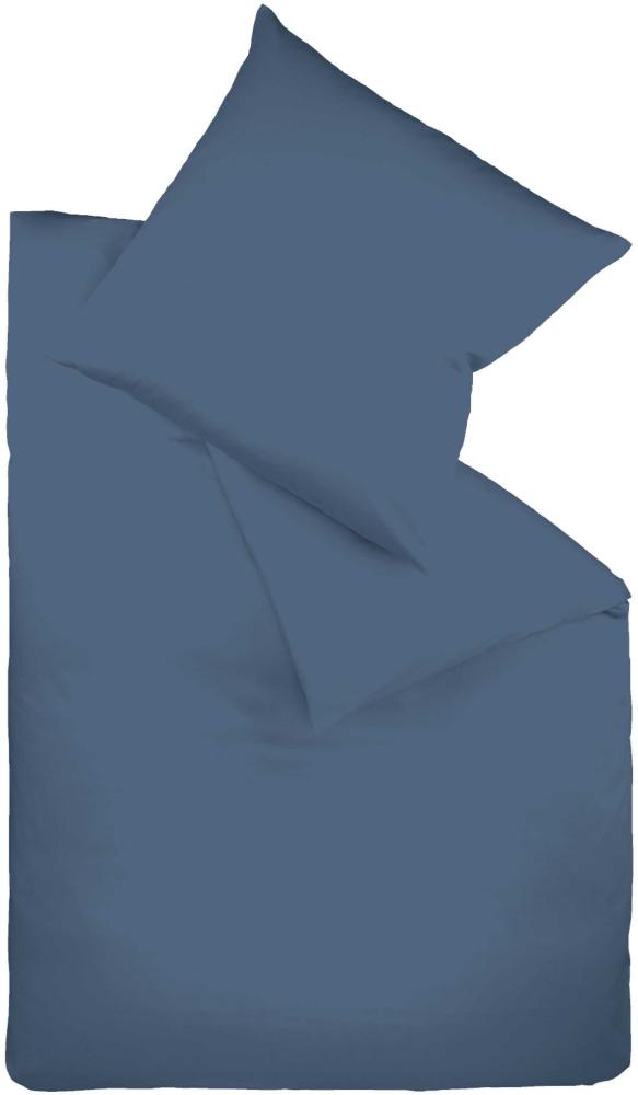 Fleuresse Mako-Satin-Bettwäsche colours denim 6073, Größe 155x220 cm Bild 1