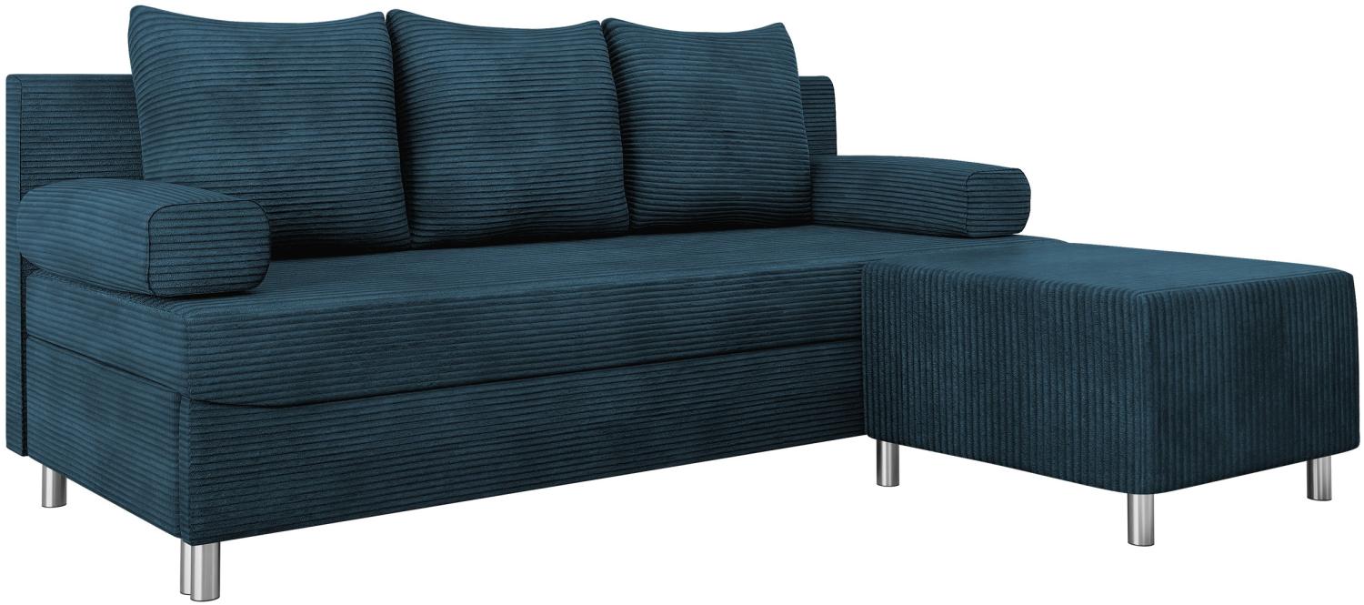 Schlafsofa Dover Cord (Sofa mit Polsterhocker, Farbe: Poso 05) Bild 1