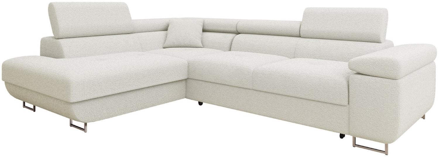 Ecksofa Torezio Premium mit Einstellbare Kopfstützen, Bettkasten und Schlaffunktion (Farbe: Baloo 2073, Seite: Links) Bild 1