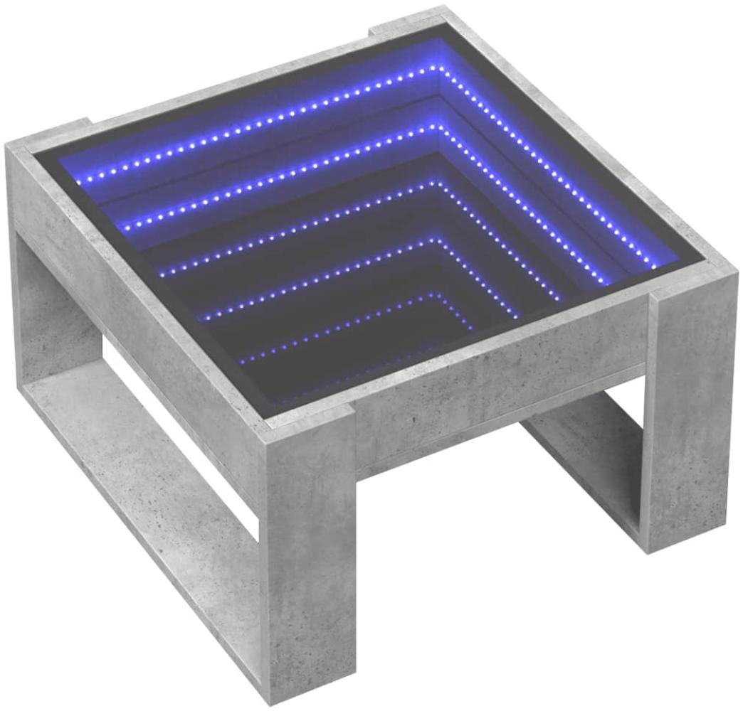 vidaXL Couchtisch mit Infinity-LED Betongrau 50x53x30 cm 847626 Bild 1