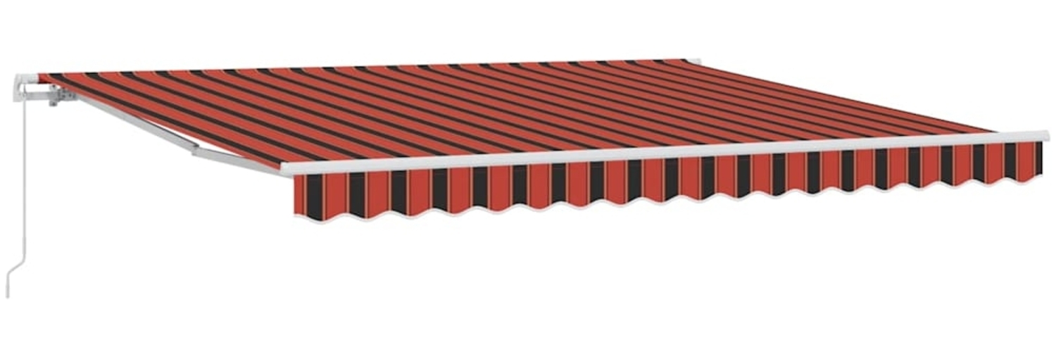 vidaXL Einziehbare Markise Orange und Braun 400 × 300 cm Polyester 3330505 Bild 1