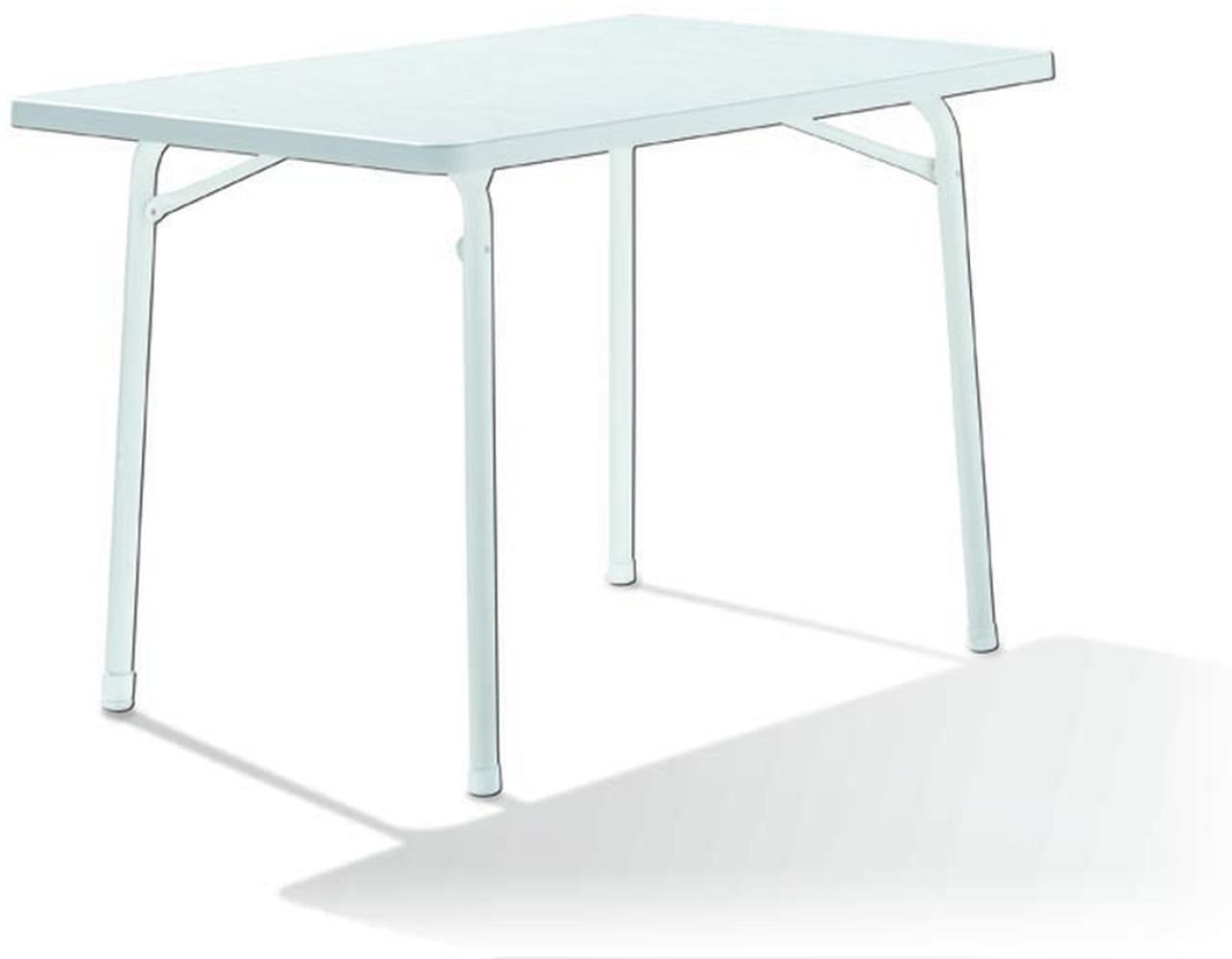 Klapptisch >120/ W KT< in Mamor weiß, mecalit®-PRO - 115x72x70cm (BxHxT) Bild 1