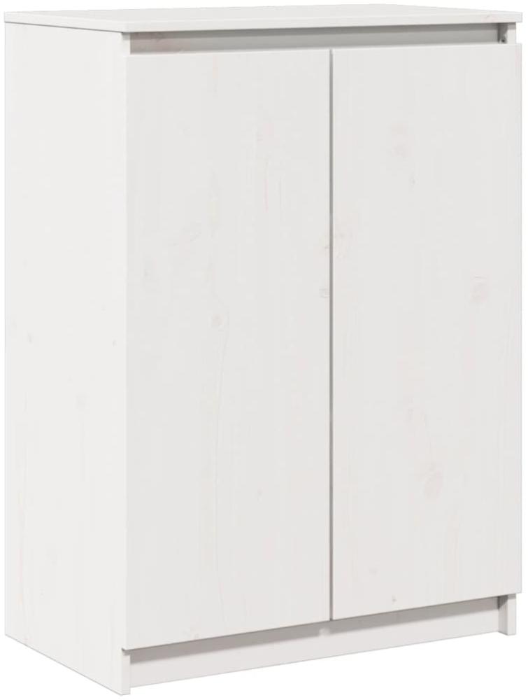 vidaXL Sideboard Weiß 60x36x84 cm Massivholz Kiefer 808109 Bild 1