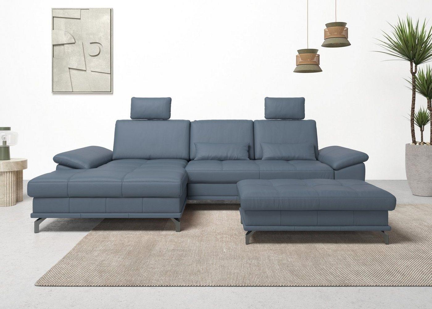 Places of Style Ecksofa Costello L-Form, incl. Sitztiefenverstellung und Armlehnfunktion, incl. 3 Nierenkissen Bild 1