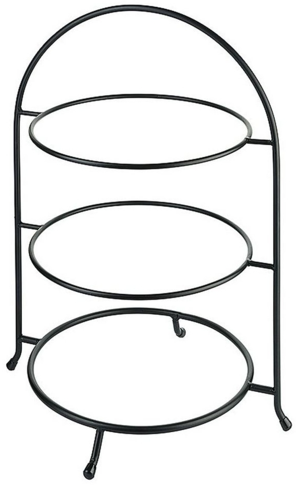 Contacto Etagere, Stahldraht, Telleretagere, schwarz für Teller 27-30 cm, 11'', dreistufig, Stahldra Bild 1