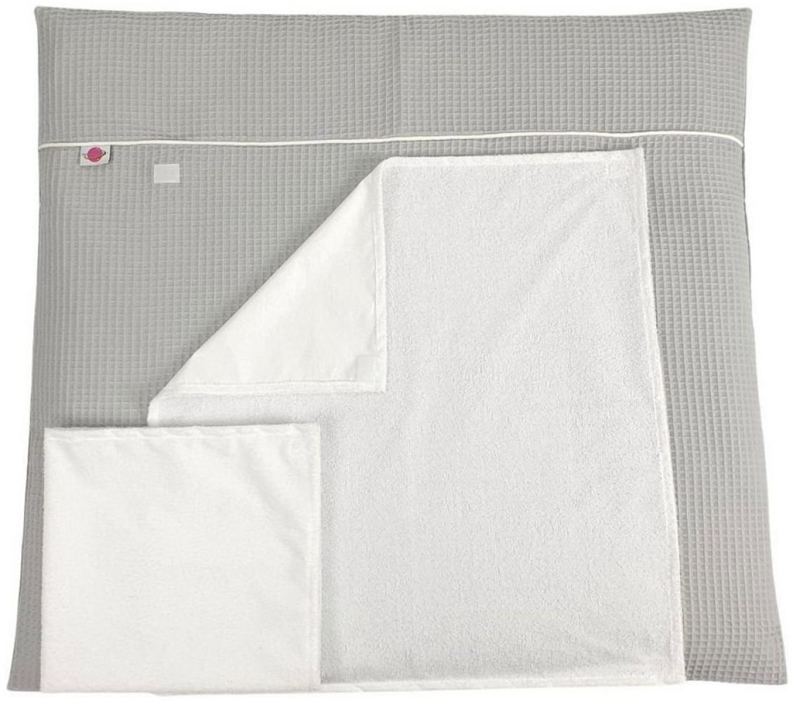 Babymajawelt Wickelauflage Stoff Wickelauflage Waffel Super Soft 70x75 cm, 3 Teile Unifarben (3 Teile, 3-tlg, Wickeltischauflage + 2 Frotteebezüge), Plastikfrei, Waschbar, Weich, Allergiker geeignet, Made in EU Bild 1