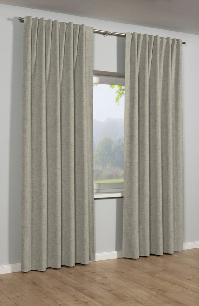 Sehlbach Gardine Schal Blackout Struktur, Schlaufen (1 St), verdunkelnd, mit Gardinenband und verdeckten Schlaufen Bild 1