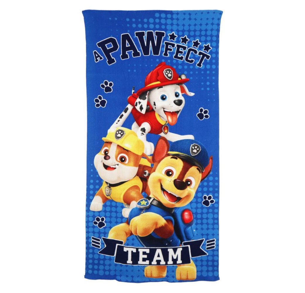 PAW PATROL Strandtuch Paw Patrol Chase Rubble Jungen Mikrofaser Badetuch 70x140 cm Bild 1