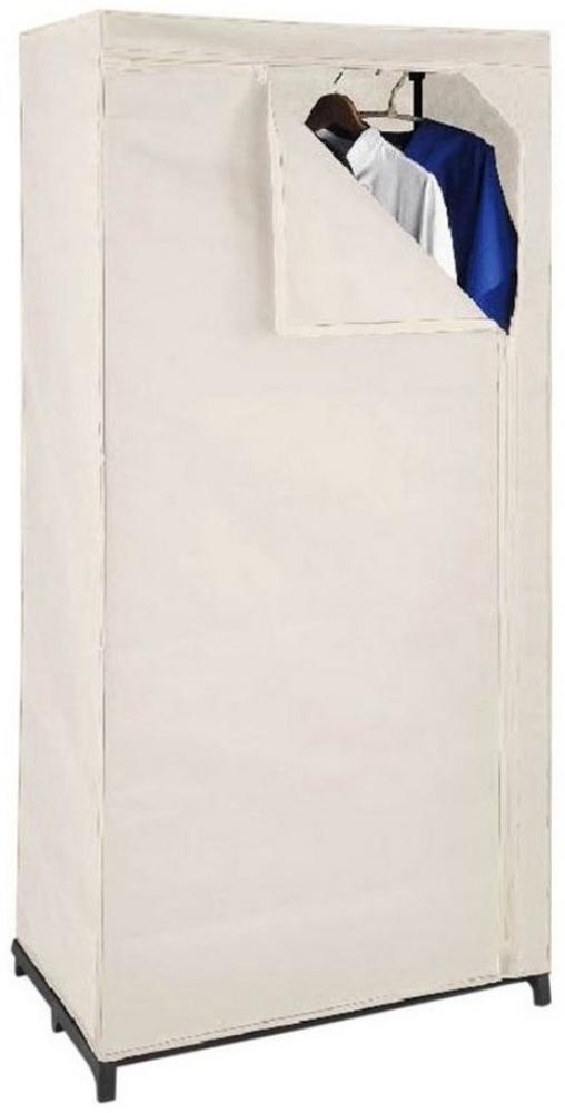 Textil Kleiderschrank beige mit Kleiderstange Stoffschrank Faltschrank Garderobe Bild 1