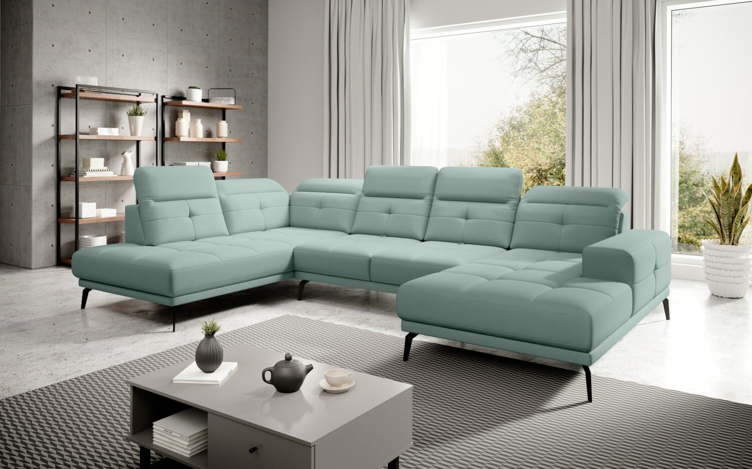 Wohnideebilder Bretan Blau Ecksofas & Eckcouches CO-BRE-LT-100PO Bild 1