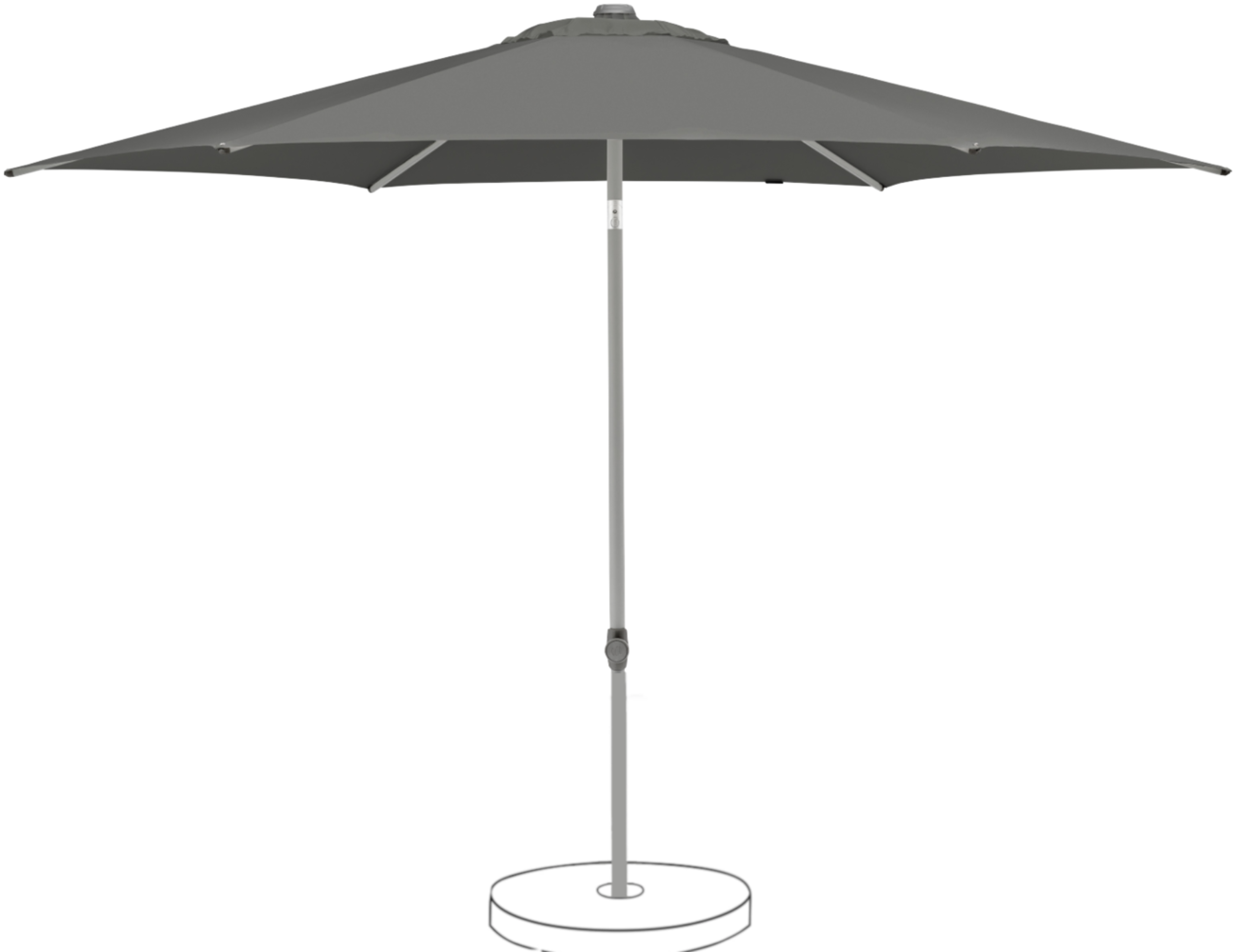 Suncomfort by Glatz Sonnenschirm / Mittelmastschirm "Pop Up 250", stone grey, Ø 250cm Bild 1