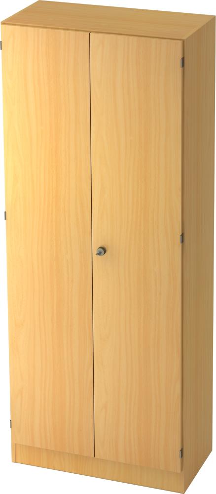 bümö office Aktenschrank abschließbar, Büroschrank groß aus FSC-Holz, 80cm breit in Buche - abschließbarer Schrank, Büroschrank abschließbar, Büro Möbel Schrank System, 6100-6-6-SG Bild 1