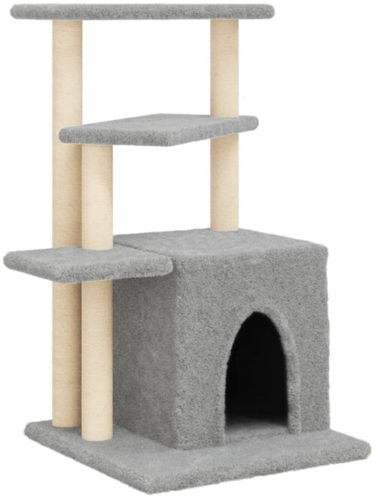 vidaXL Kratzbaum mit Sisal-Kratzsäulen Hellgrau 83,5 cm 172122 Bild 1
