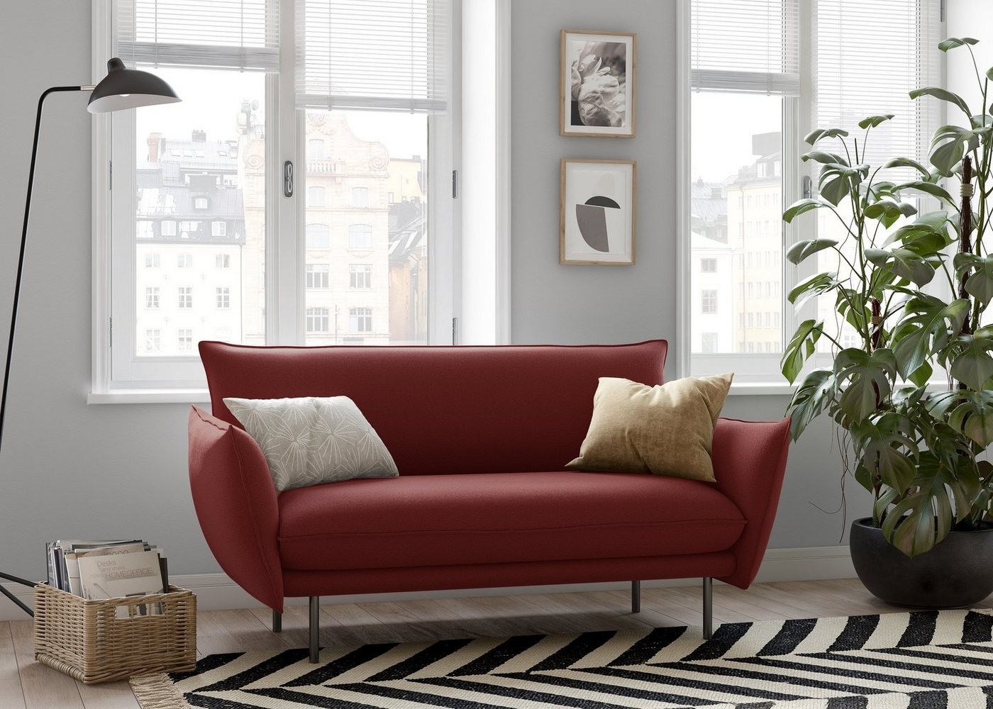 andas 2-Sitzer Stine, Besonderes Design durch Kissenoptik und Keder, by Morten Georgsen Bild 1